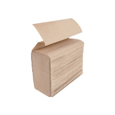 250sheets/pack Size and 1 Ply Layer Brown Single fold paper towel